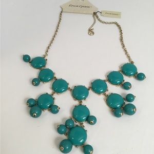 Erica Lyons Teal Bubble bead statement Necklace